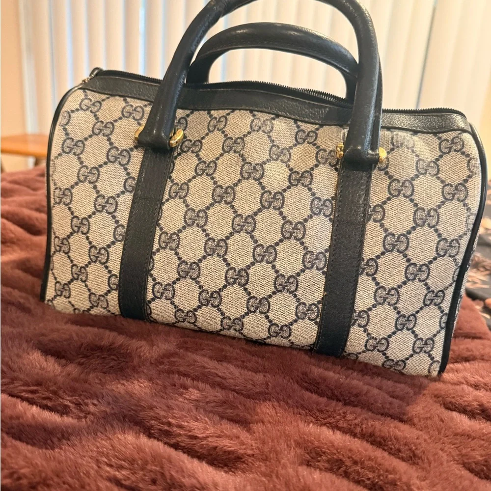 Vintage Gucci Navy Boston - Picture 14 of 16